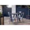 Picture of Bolero Bistro Steel Side Chairs Grey (4 pack)
