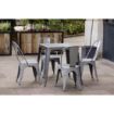 Picture of Bolero Bistro Steel Side Chairs Grey (4 pack)
