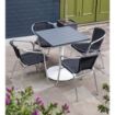 Picture of Bolero Aluminium Square Table Top Dark Grey 700mm