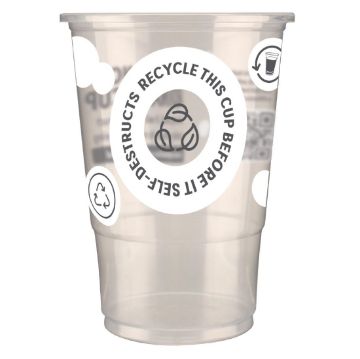 Picture of eGreen Printed 2-in-1 Flexy Half-pint Glass CE Marked (1000 Pack)