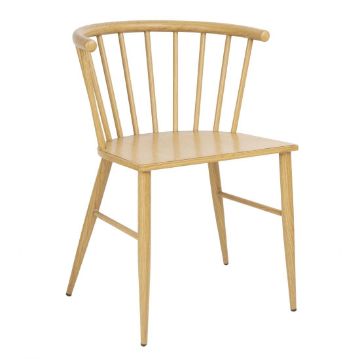 Picture of Bolero Harrowdene Metal Side Chairs Wood Effect (2 pack)