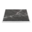 Picture of Bolero Dark Granite Effect Outdoor Tempered Glass Table Top White Trim 700mm