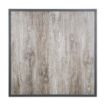 Picture of Bolero Wood Grain Effect Outdoor Tempered Glass Table Top Grey Trim 700mm