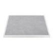 Picture of Bolero Light Grey Stone Effect Outdoor Tempered Glass Table Top White Trim 700mm