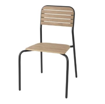 Picture of Bolero Santorini Wood Effect Outdoor Chairs (4 Pack)