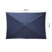 Picture of Bolero Seville Square Parasol 2x3m Navy Blue