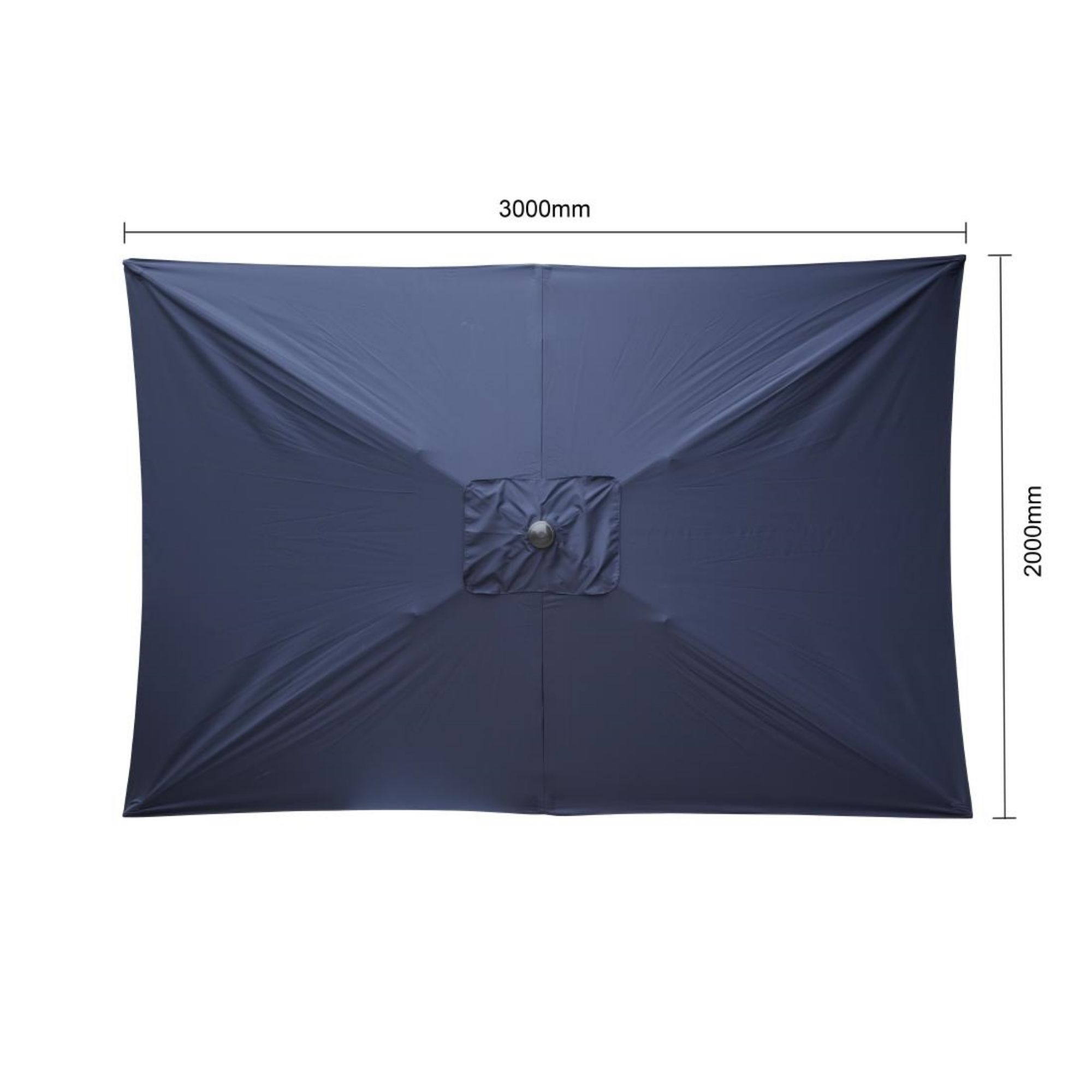 Picture of Bolero Seville Square Parasol 2x3m Navy Blue