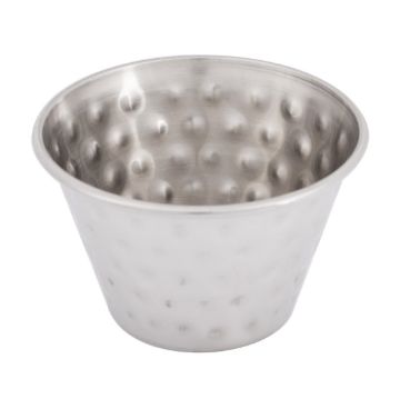 Picture of Olympia Hammered Stainless Steel Sauce Cups 115ml (12 pack)