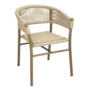 Picture of Bolero Florence Natural Rope Twist Wicker Chairs (2 pack)