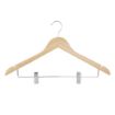 Picture of Bolero Wooden Hanger with Anti-Slip Clips (10 Pack)