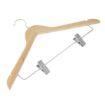 Picture of Bolero Wooden Hanger with Anti-Slip Clips (10 Pack)