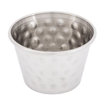 Picture of Olympia Hammered Stainless Steel Sauce Cups 70ml (12 pack)