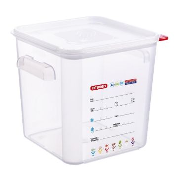 Picture of Araven Squared Transparent Polypropylene Container with Lid 8Ltr