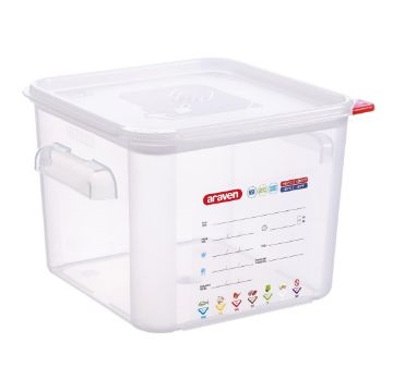 Picture of Araven Squared Transparent Polypropylene Container with Lid 6Ltr