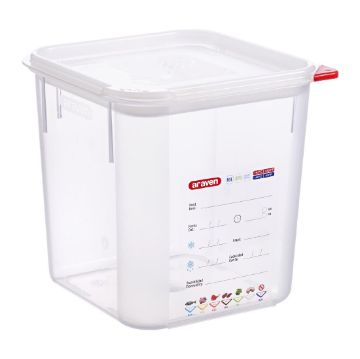 Picture of Araven Squared Transparent Polypropylene Container with Lid 4Ltr
