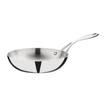 Picture of Vogue Stainless Steel & Aluminium Tri-Wall Frying Pan 20cm