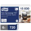 Picture of Tork Xpressnap Fit Recycled Dispenser Napkin White 2Ply (6x720 Pack)