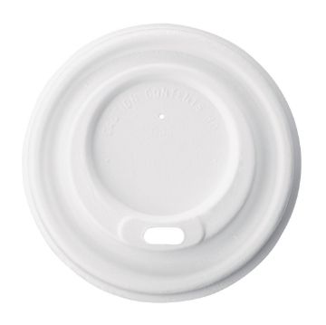 Picture of Fiesta Compostable Bagasse Coffee Cup Lids 225ml / 8oz (1000 Pack)