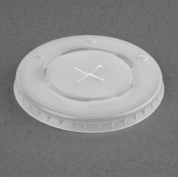 Picture of Fiesta Recyclable Polystyrene Lids for 12oz Cold Paper Cups 80mm (1000 Pack)