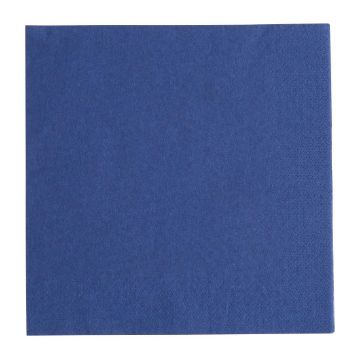 Picture of Fiesta Recyclable Dinner Napkin Dark Blue 40x40cm 3ply 1/4 Fold (1000 Pack)