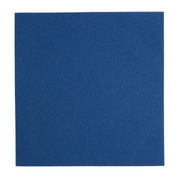 Picture of Fiesta Recyclable Premium Tablin Dinner Napkin Dark Blue 40x40cm Airlaid 1/4 Fold (500 Pack)