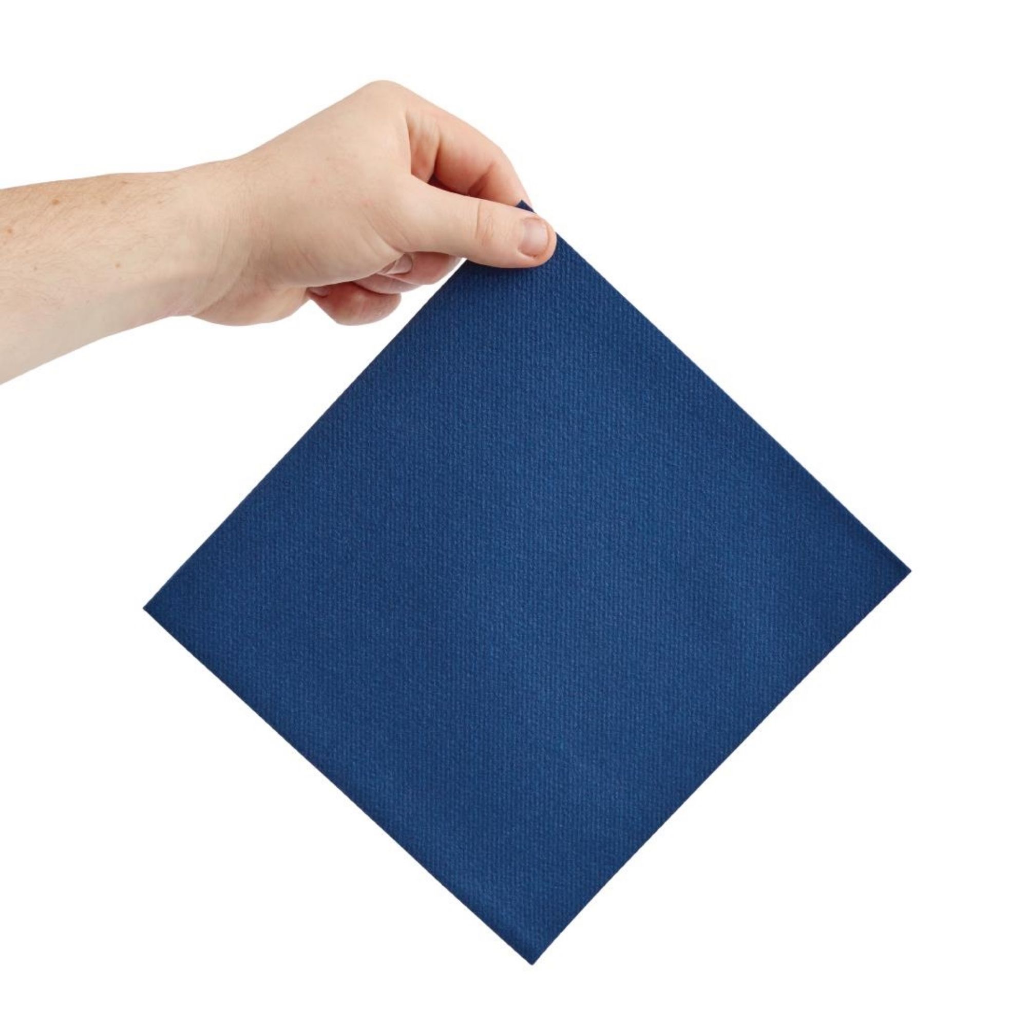 Picture of Fiesta Recyclable Premium Tablin Dinner Napkin Dark Blue 40x40cm Airlaid 1/4 Fold (500 Pack)