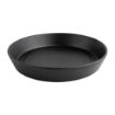 Picture of Olympia Cavolo Flat Round Bowls Textured Black 220mm (4 Pack)