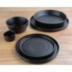 Picture of Olympia Cavolo Flat Round Bowls Textured Black 143mm (6 Pack)