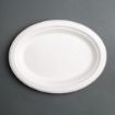 Picture of Fiesta Compostable Bagasse Oval Plates 198mm (50 Pack)