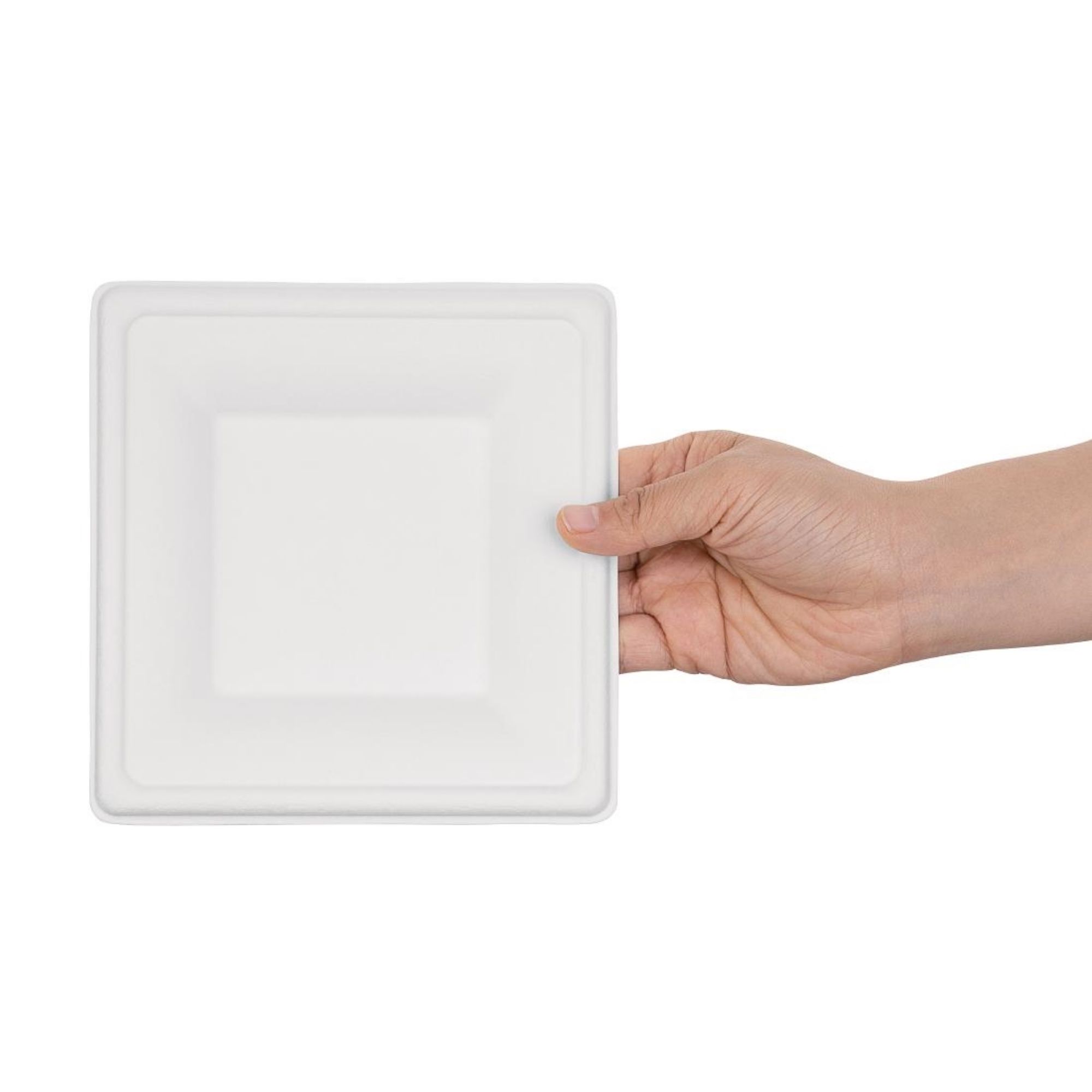 Picture of Fiesta Compostable Bagasse Square Plates 159mm (50 Pack)