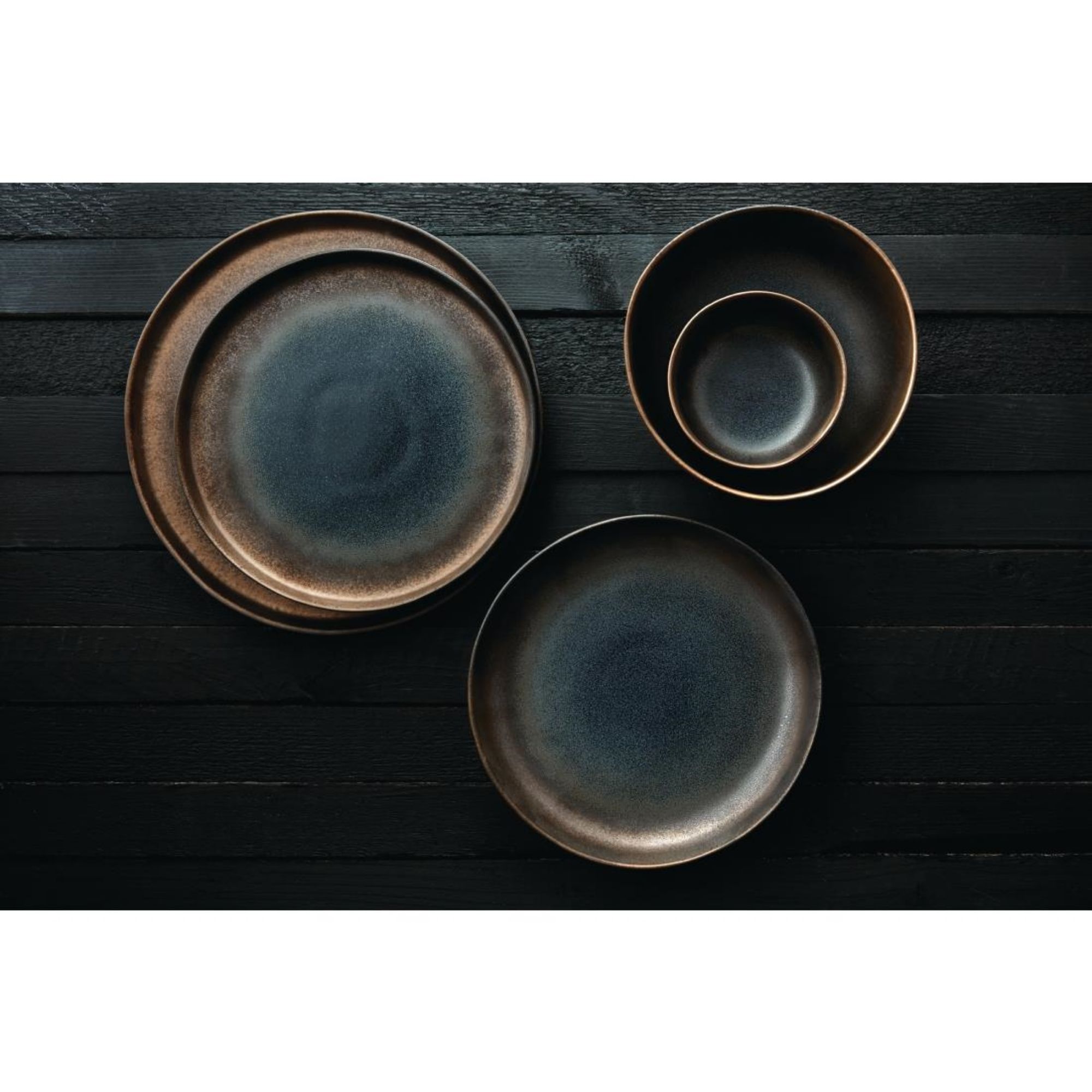 Picture of Olympia Ochre Flat Plates 220mm (6 pack)