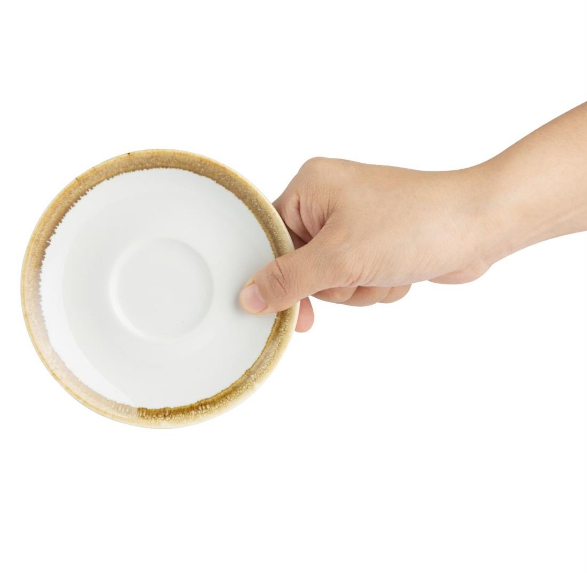 Picture of Olympia Kiln Espresso Cup Saucer Chalk 115mm (6 Pack)