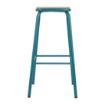 Picture of Bolero Cantina High Stools with Wooden Seat Pad Teal (4 pack)
