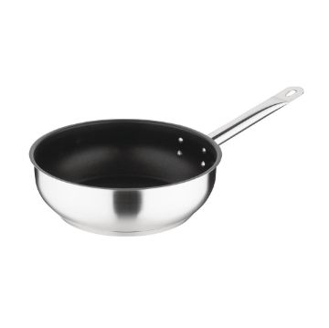 Picture of Vogue Stainless Steel Non-Stick Teflon Platinum Plus Sauté Pan 24cm