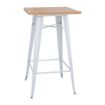 Picture of Bolero Bistro Bar Table with Wooden Top White (Single)