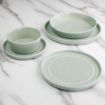 Picture of Olympia Cavolo Flat Round Bowls Spring Green 143mm (6 pack)