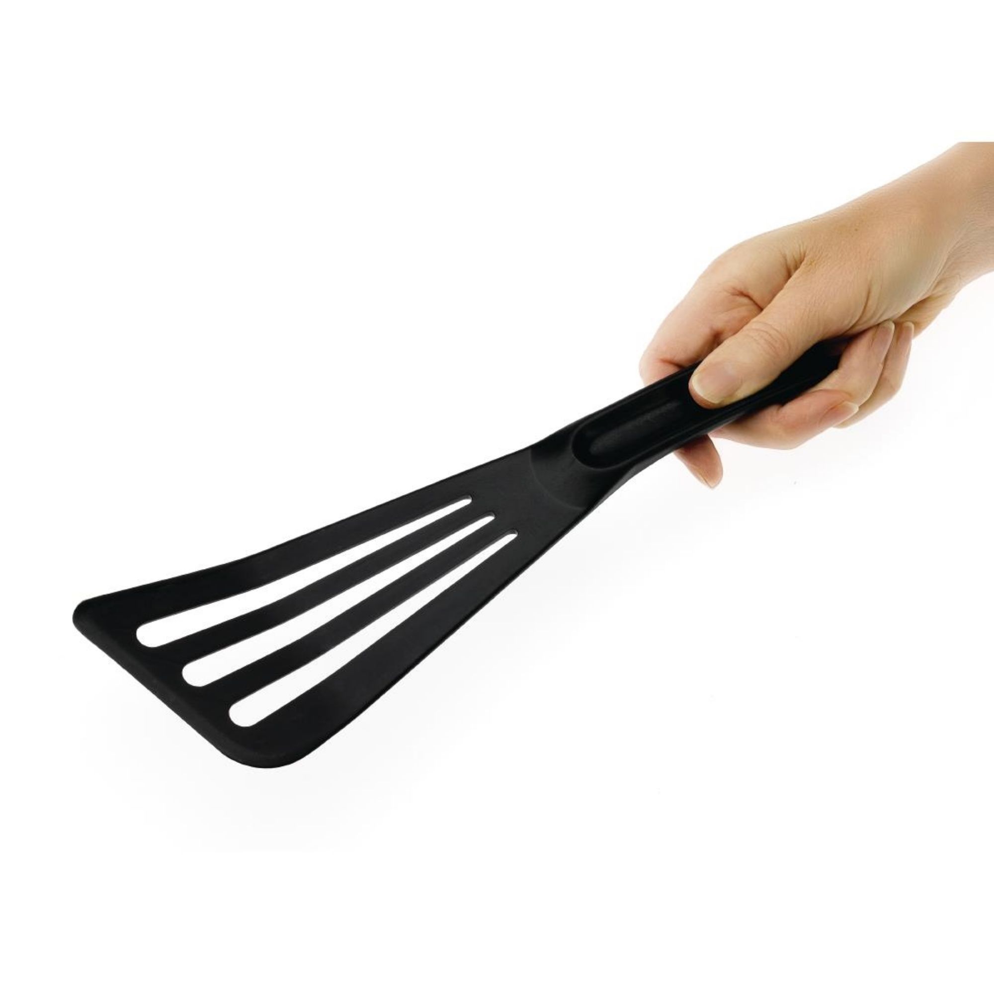 Picture of Matfer Bourgeat Pelton Exoglass Slotted Spatula 30cm Black