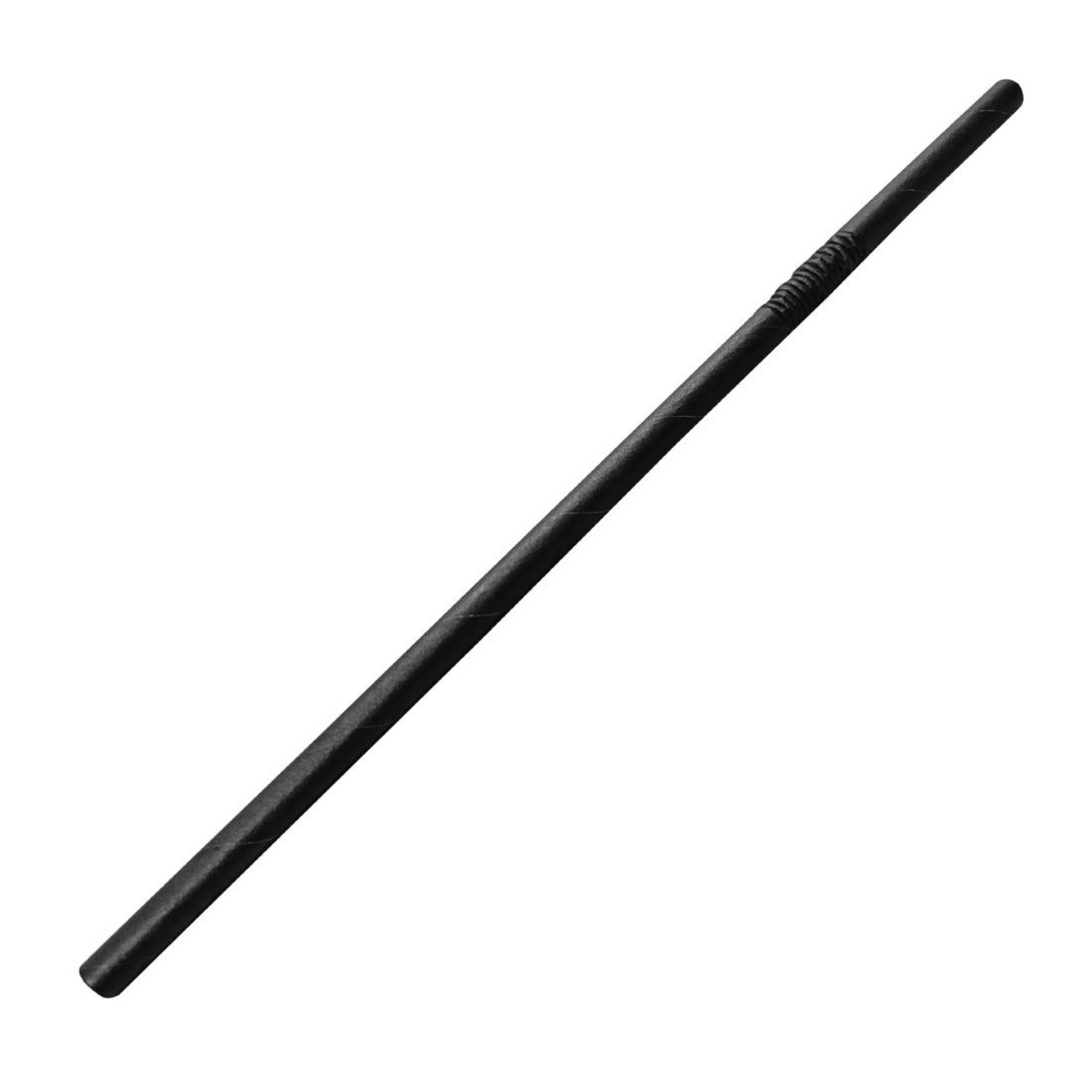 Picture of Fiesta Compostable Bendy Paper Straws Black (250 Pack)