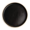 Picture of Olympia Canvas Flat Round Plates Delhi Black 180mm (6 Pack)