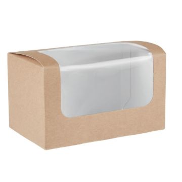 Picture of Colpac Compostable Kraft Sandwich Packs With PLA Window (500 pack)