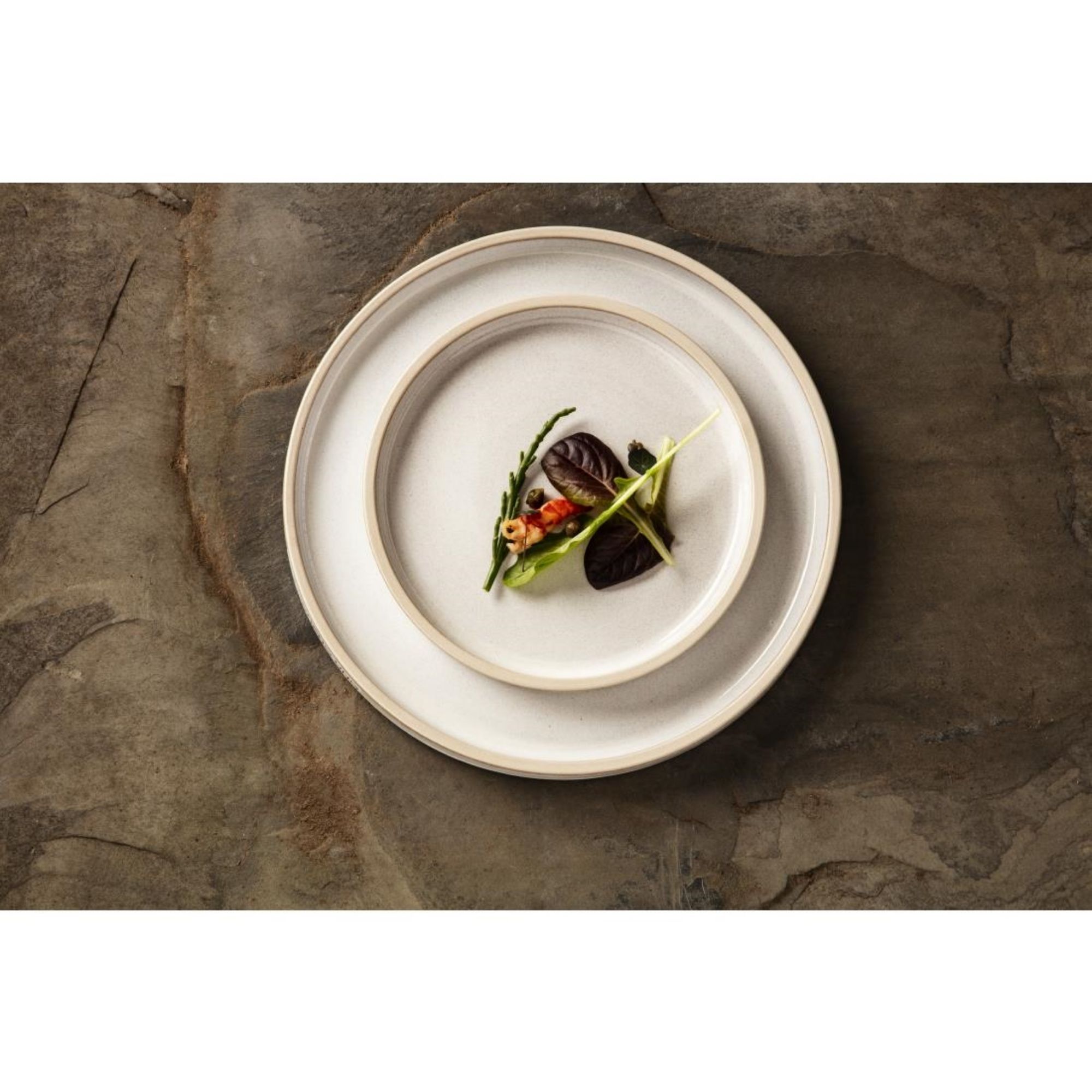 Picture of Olympia Canvas Flat Round Plates Murano White 250mm (6 Pack)