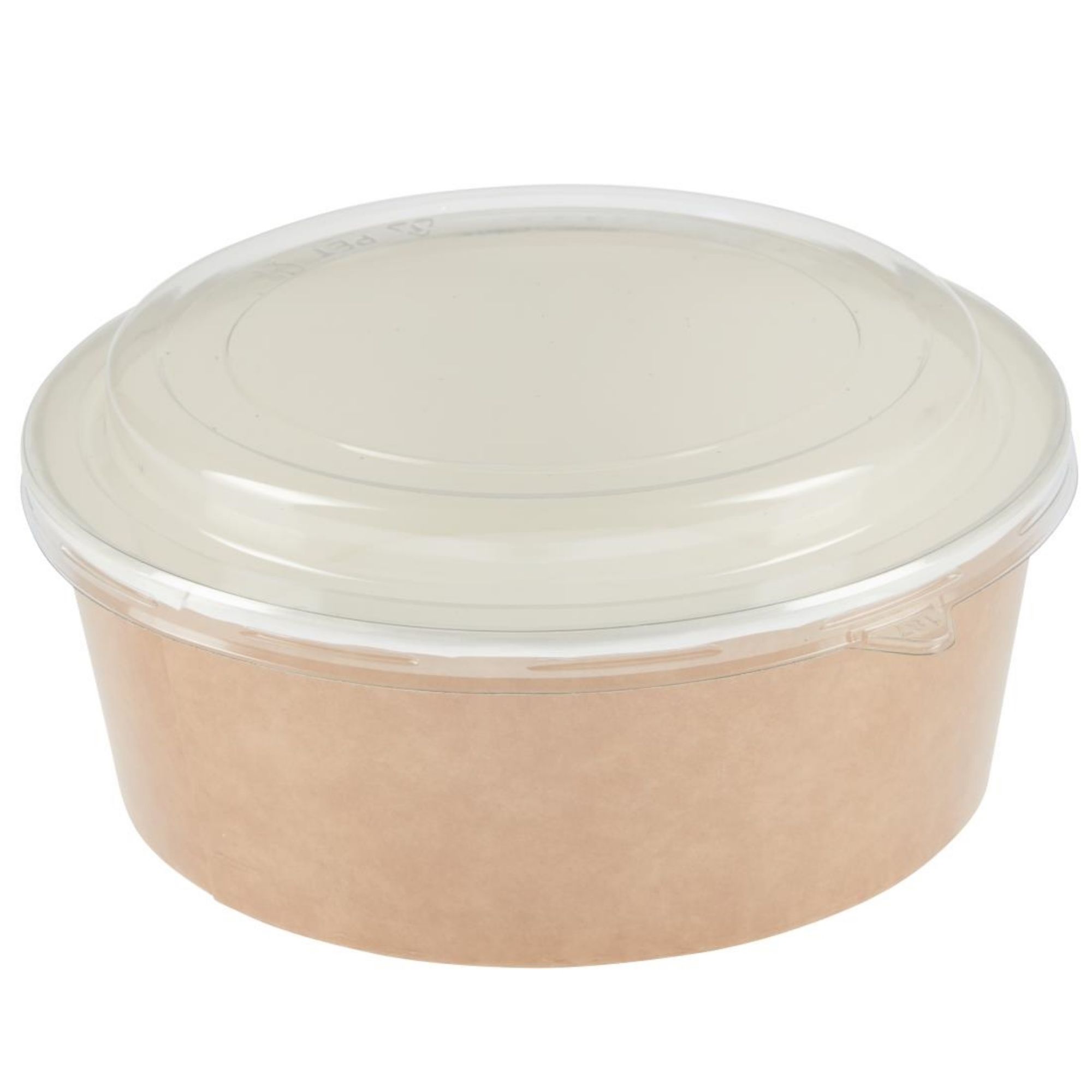 Picture of Colpac Recyclable Kraft Salad Pots With Lid Large 1300ml (150 pack)