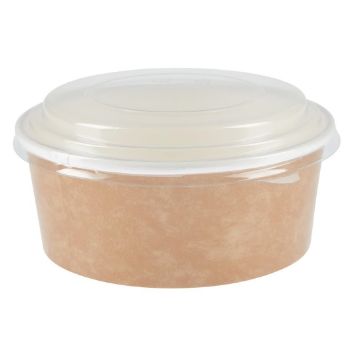 Picture of Colpac Recyclable Kraft Salad Pots With Lid Small 700ml (150 pack)