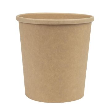 Picture of Colpac Recyclable Kraft Microwavable Soup Cups 450ml / 16oz (500 pack)