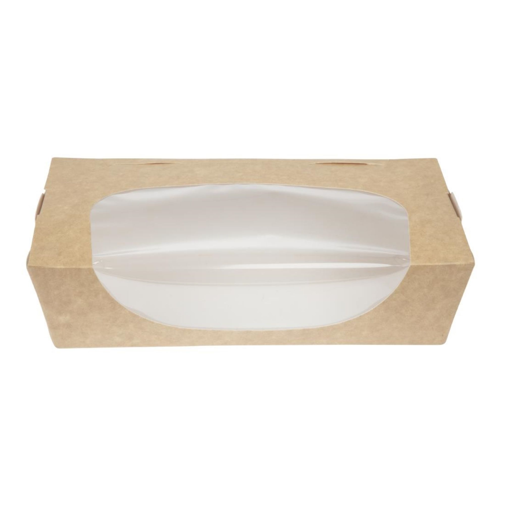 Picture of Colpac Recyclable Kraft Tuck-Top Salad Boxes With Window 1000ml (200 pack)