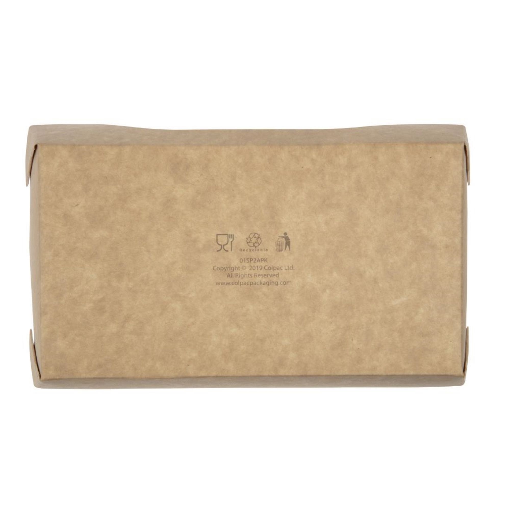 Picture of Colpac Recyclable Kraft Tuck-Top Salad Boxes With Window 1000ml (200 pack)