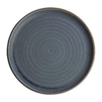 Picture of Olympia Canvas Small Rim Round Plates Blue Granite 265mm (6 Pack)
