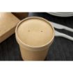 Picture of Colpac Recyclable Kraft Microwavable Soup Cup Lids 450ml (500 pack)
