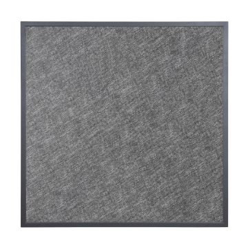 Picture of Bolero Black Brushed Mix Outdoor Tempered Glass Table Top Square Grey Trim 700mm