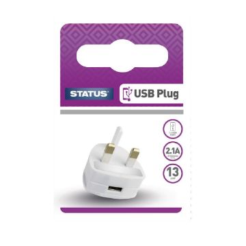 Picture of Status 1 Port USB Power Adapter White